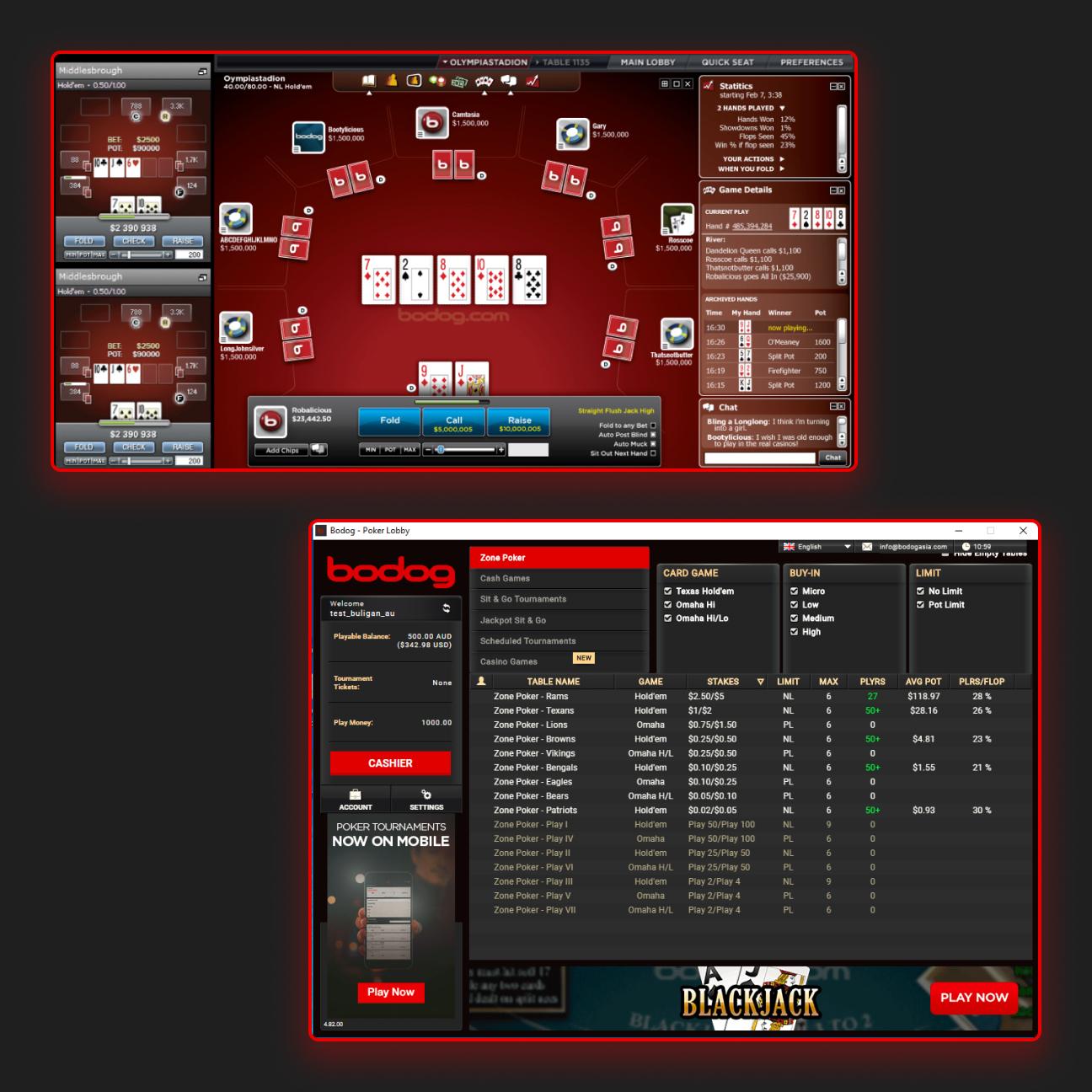 Bodog promotional casino image.
