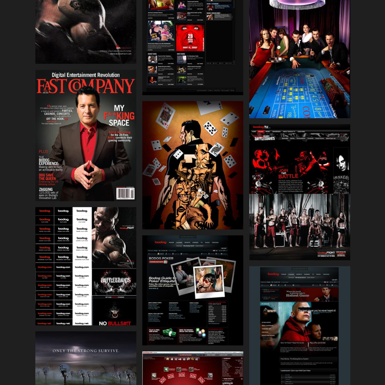 Bodog promotional image collage.