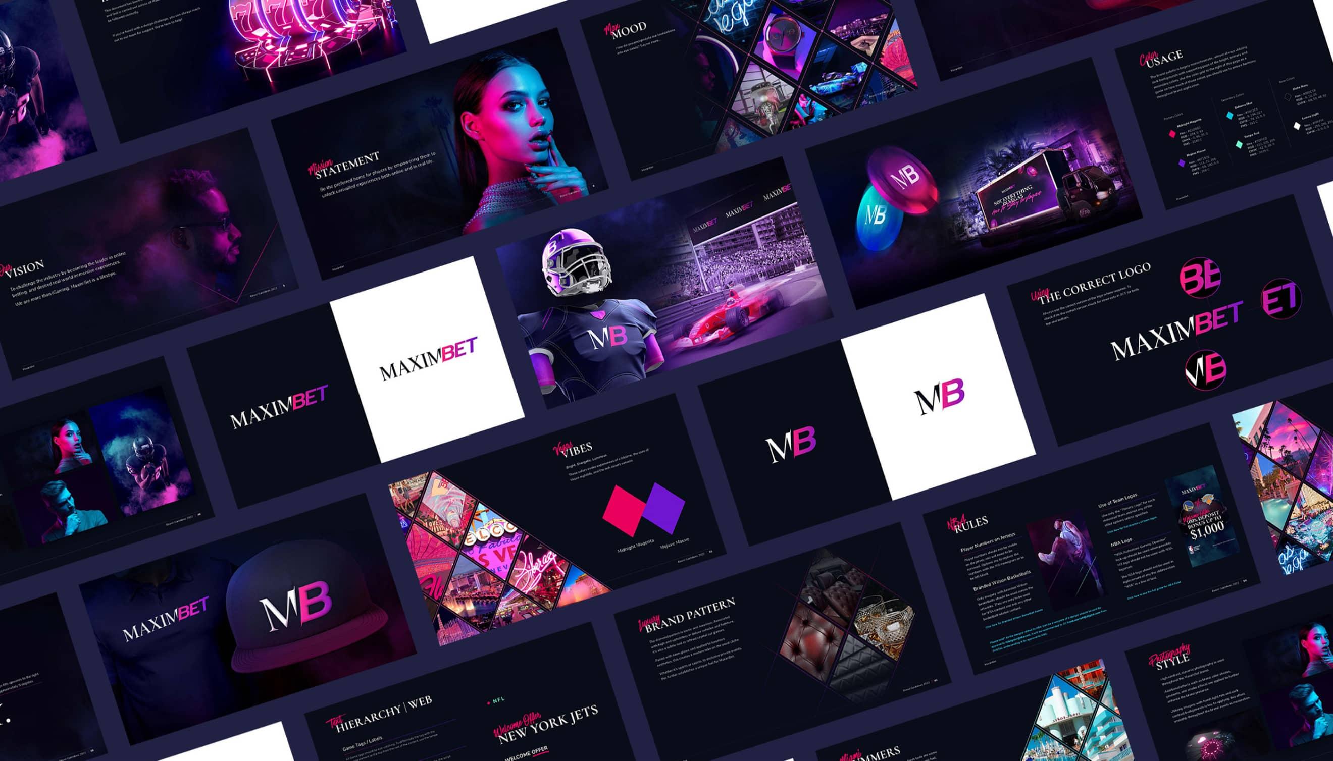 Brand guideline binder for Maximbet